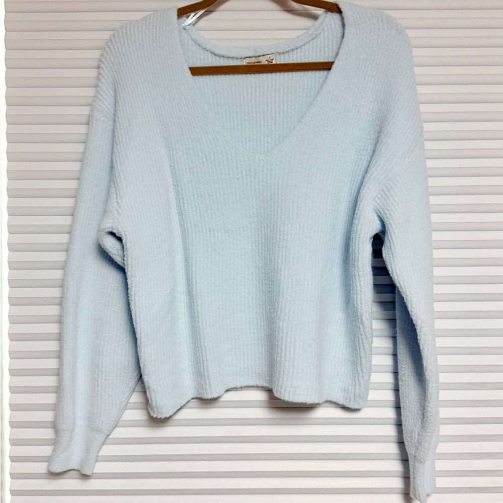 Gentle Fawn Sky Blue V-Neck Sweater - Picture 1 of 5